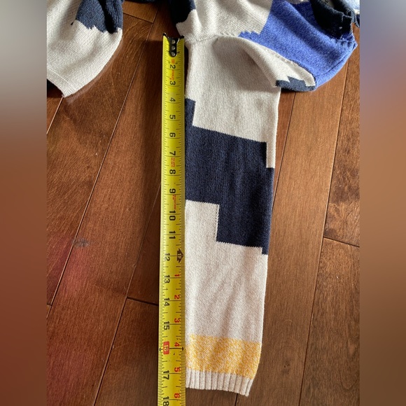 Nic + Zoe Sweater in Blue, White, Light Grey, Black and Yellow, Women’s Size S - Picture 4 of 11